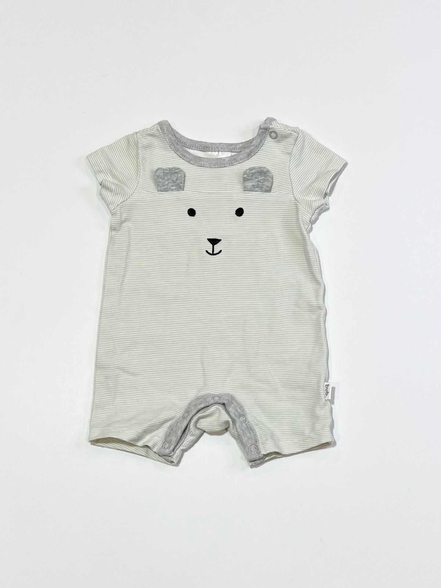 Striped bear romper - Size 0000