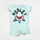 Blue shark romper - Size 0000