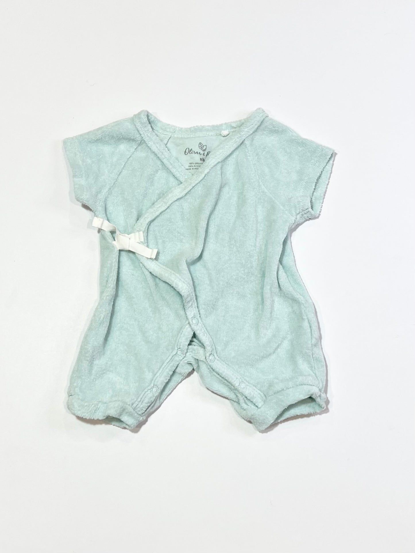 Blue terry romper - Size 0000