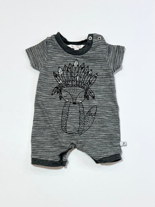 Striped fox romper - Size 0000