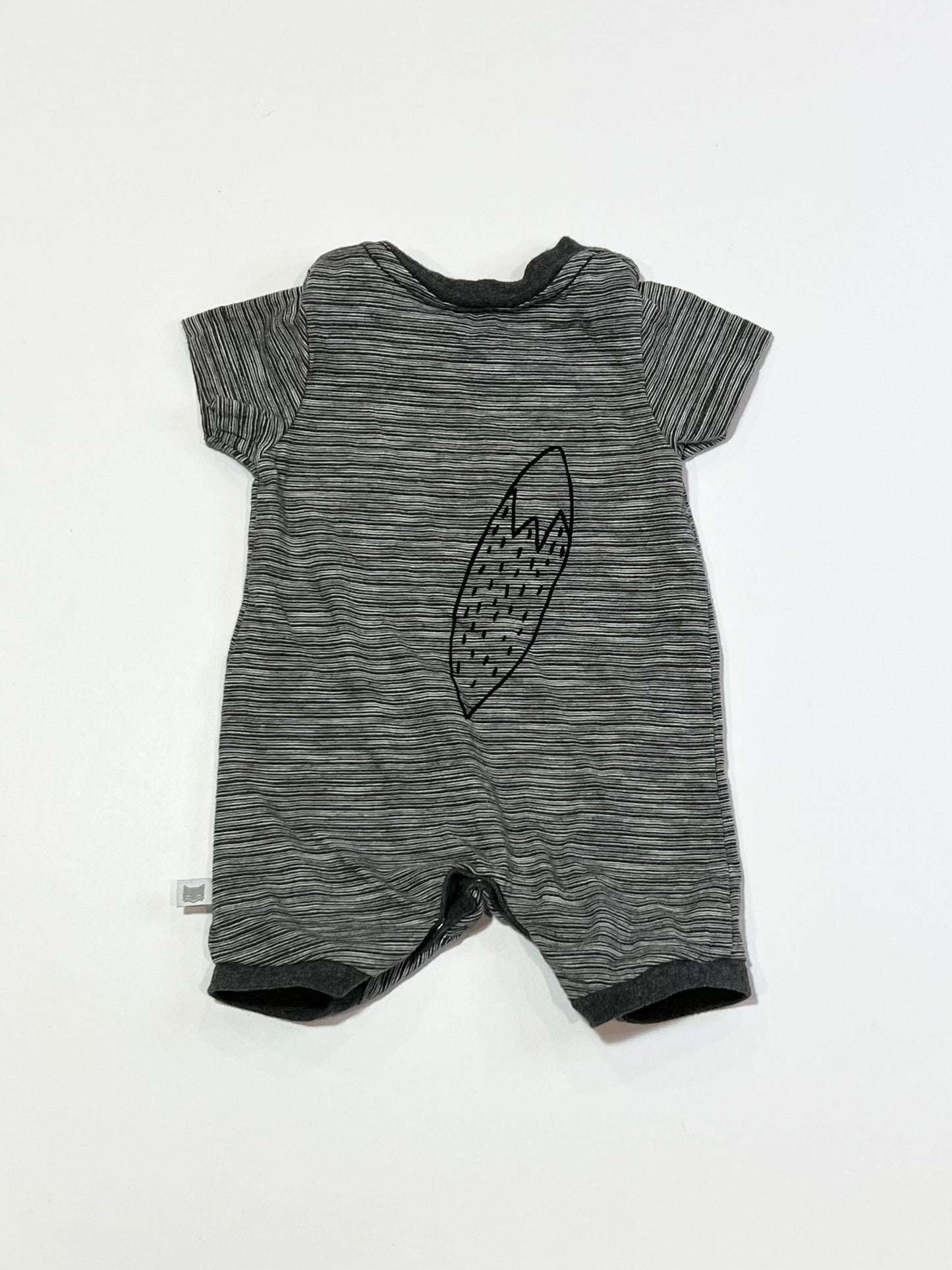 Striped fox romper - Size 0000