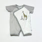 Grey animals romper - Size 0000