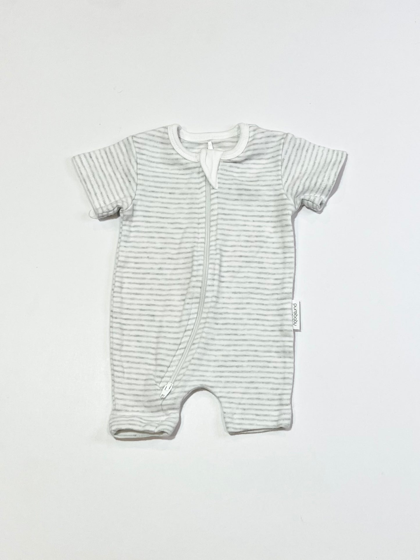 Striped zip romper - Size 0000
