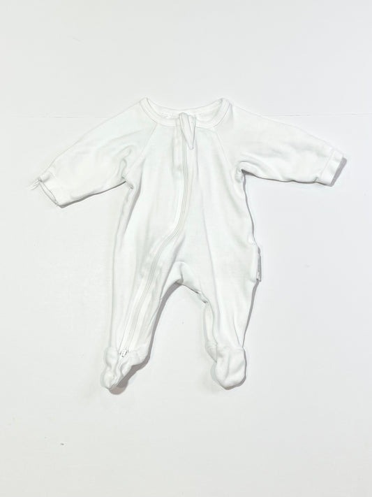 White zip onesie - Size 00000