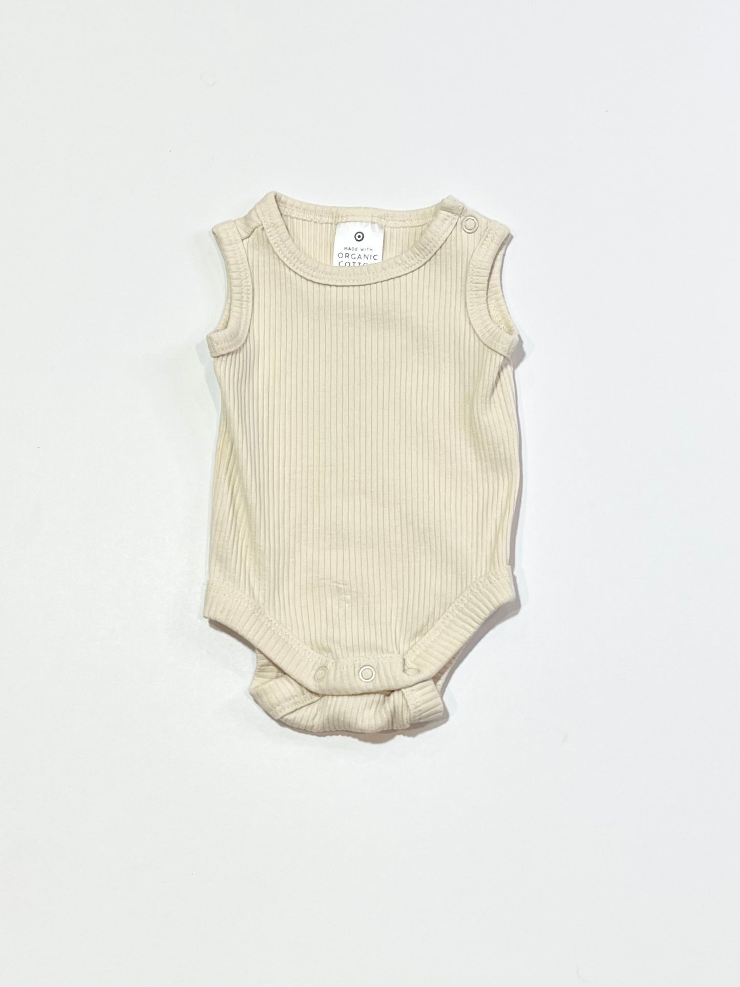 Beige ribbed bodysuit - Size 00000