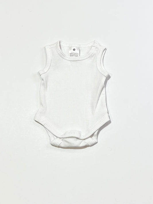 White ribbed bodysuit - Size 00000