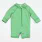 Green striped swim suit - Size 000