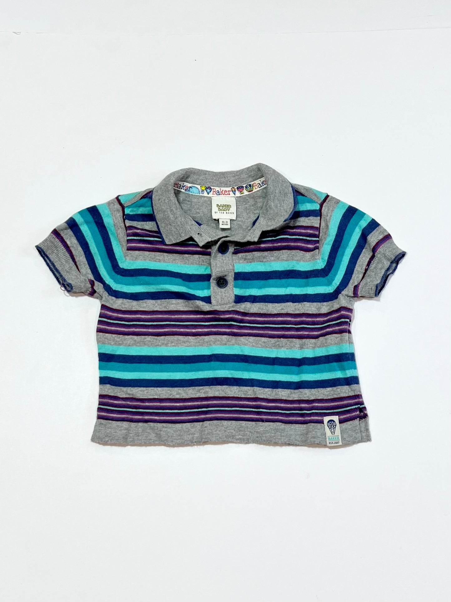 Striped polo knit tee - Size 000