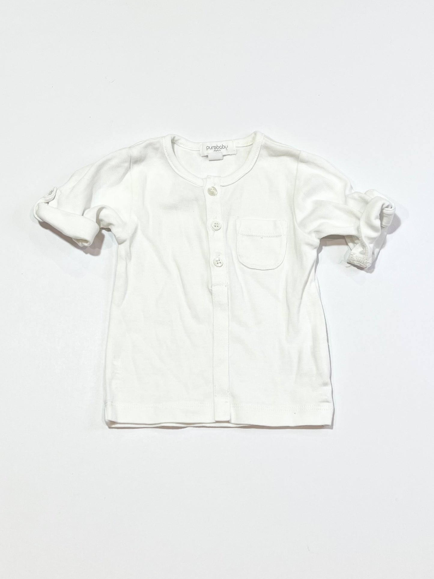 White ribbed tee - Size 000