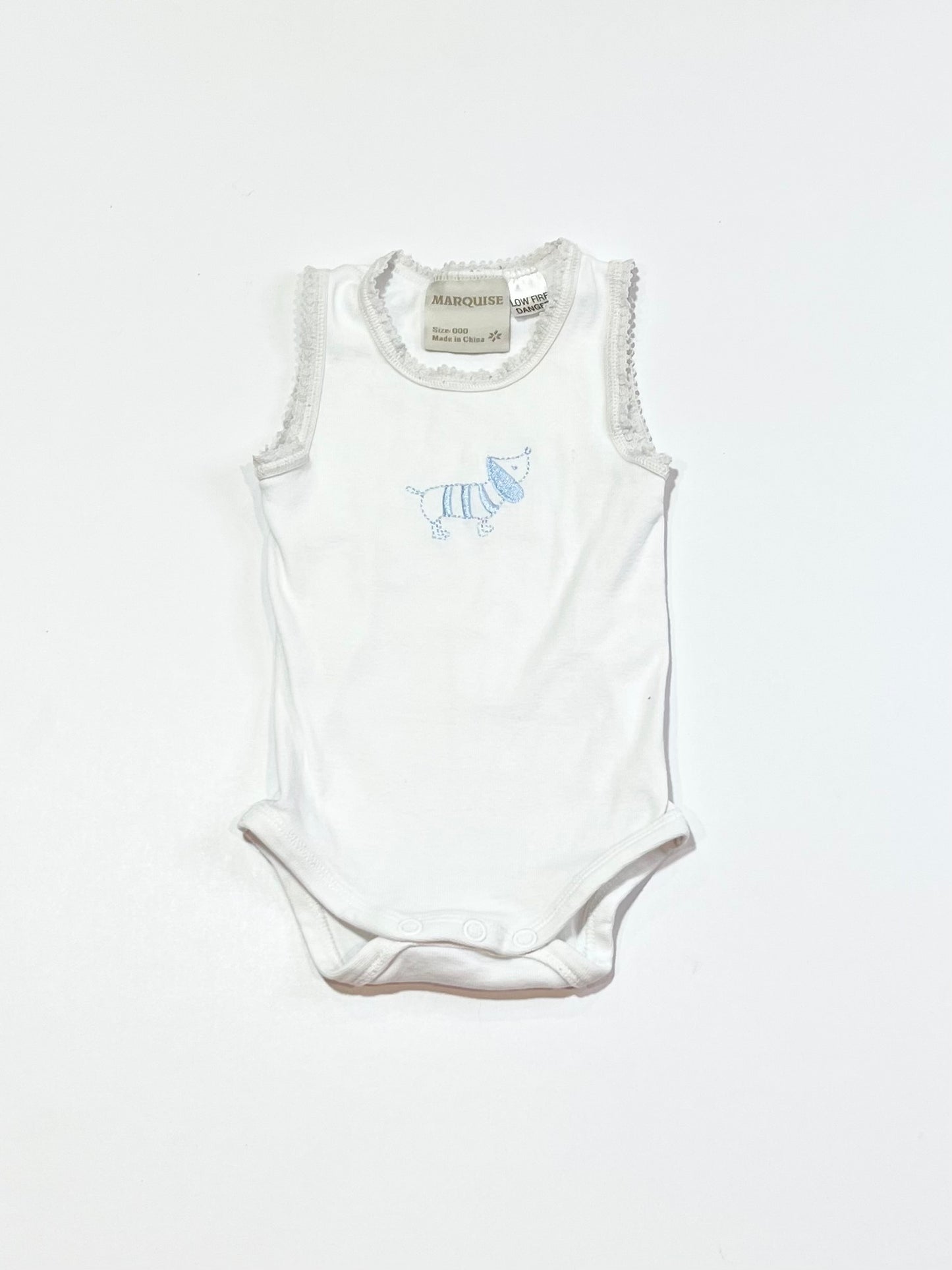 Blue puppy bodysuit - Size 000