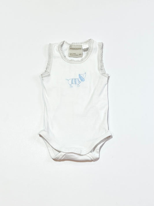 Blue puppy bodysuit - Size 000