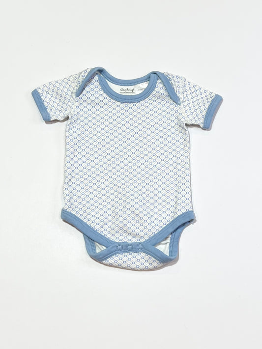 Blue patterned bodysuit - Size 000