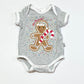 Christmas gingerbread man bodysuit - Size 000