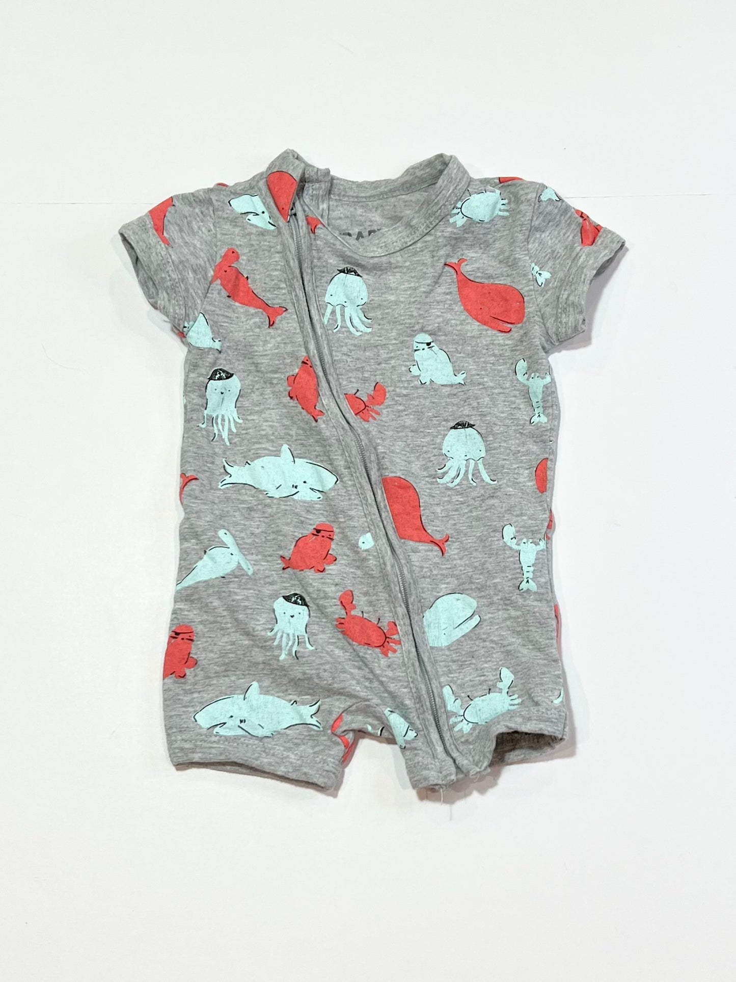 Sea creatures zip romper - Size 000
