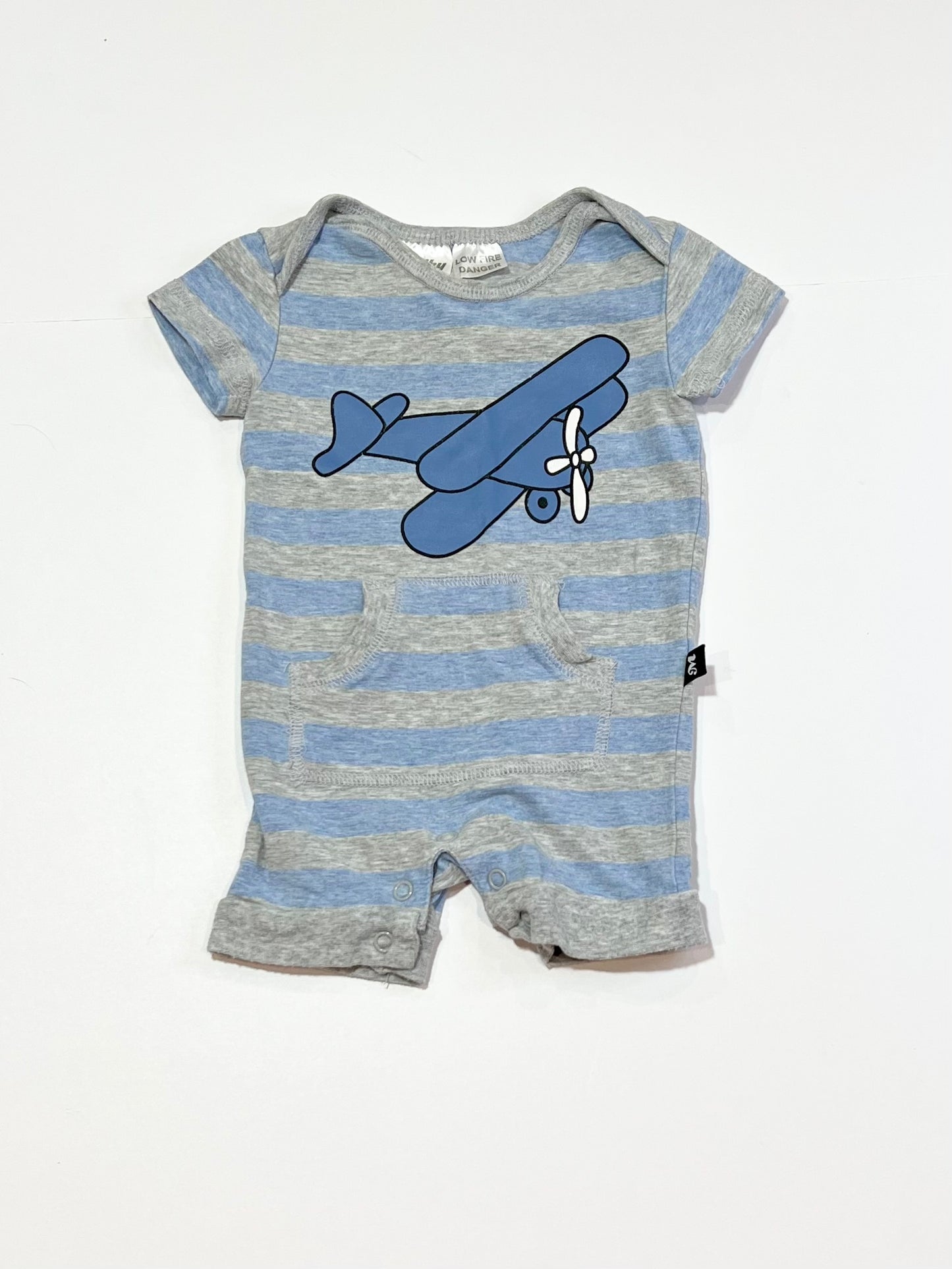 Blue aeroplane romper - Size 000