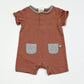 Brown pockets romper - Size 000