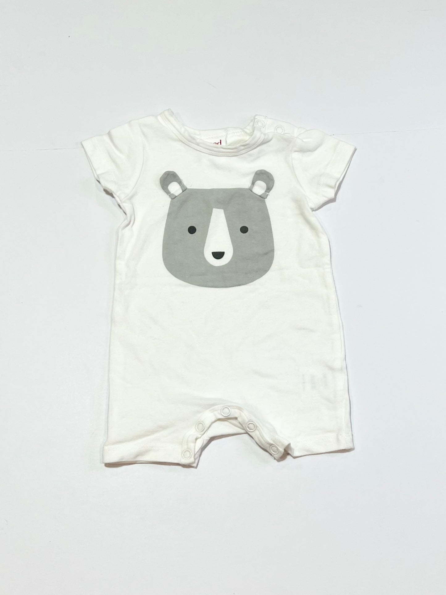 Grey bear romper - Size 000