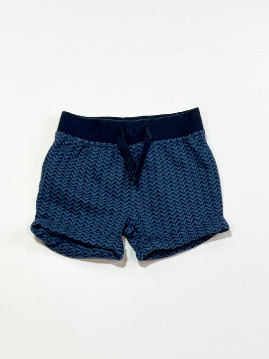 Blue patterned sweat shorts - Size 00