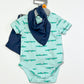 Green crocs set brand new - Size 00