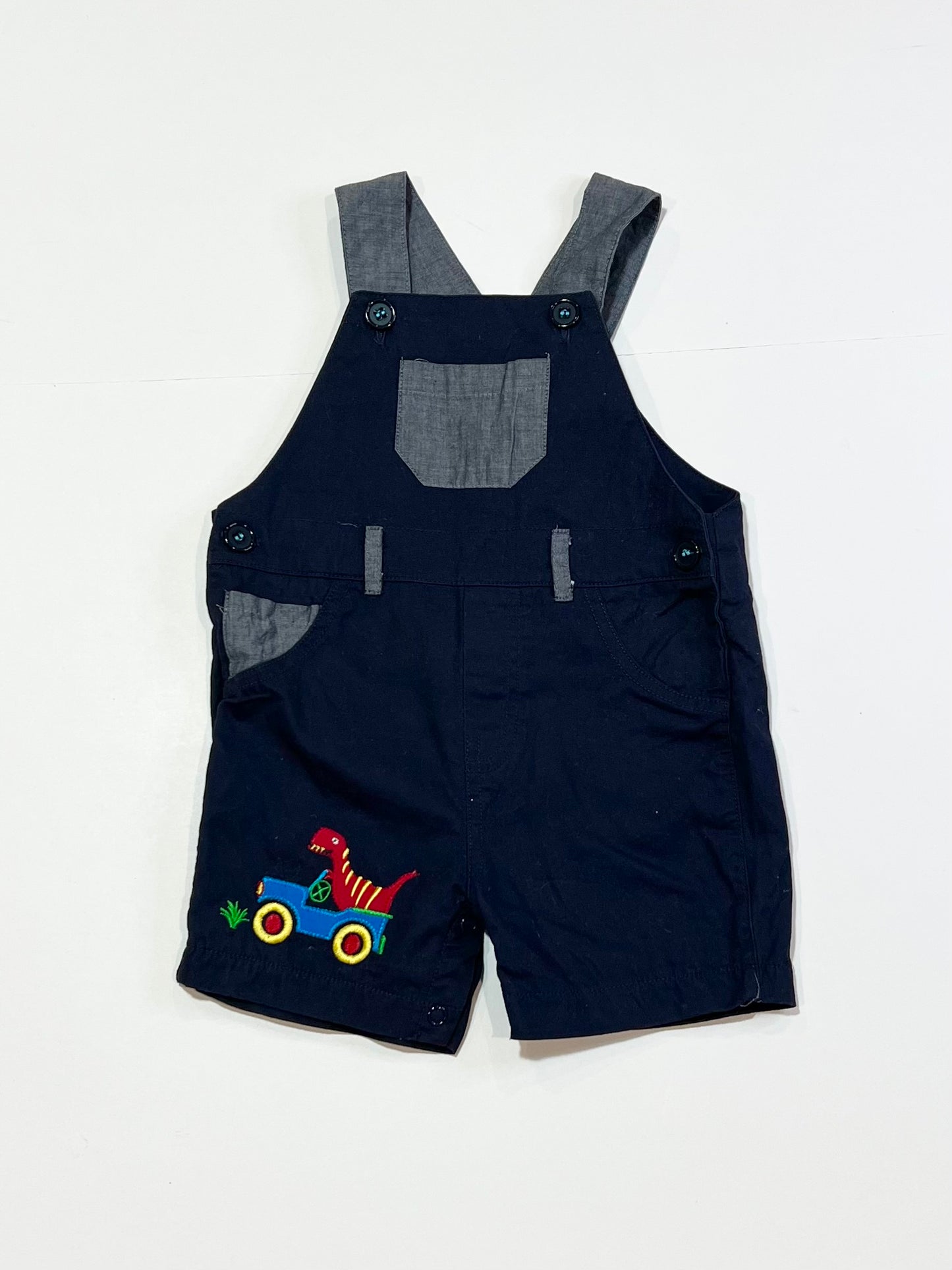 Navy dino overalls - Size 00