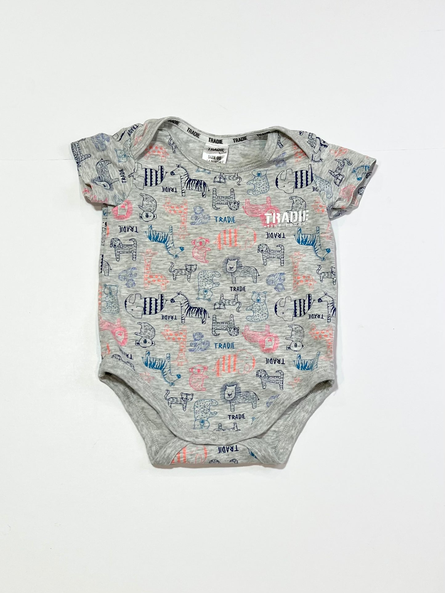 Grey animals bodysuit - Size 00