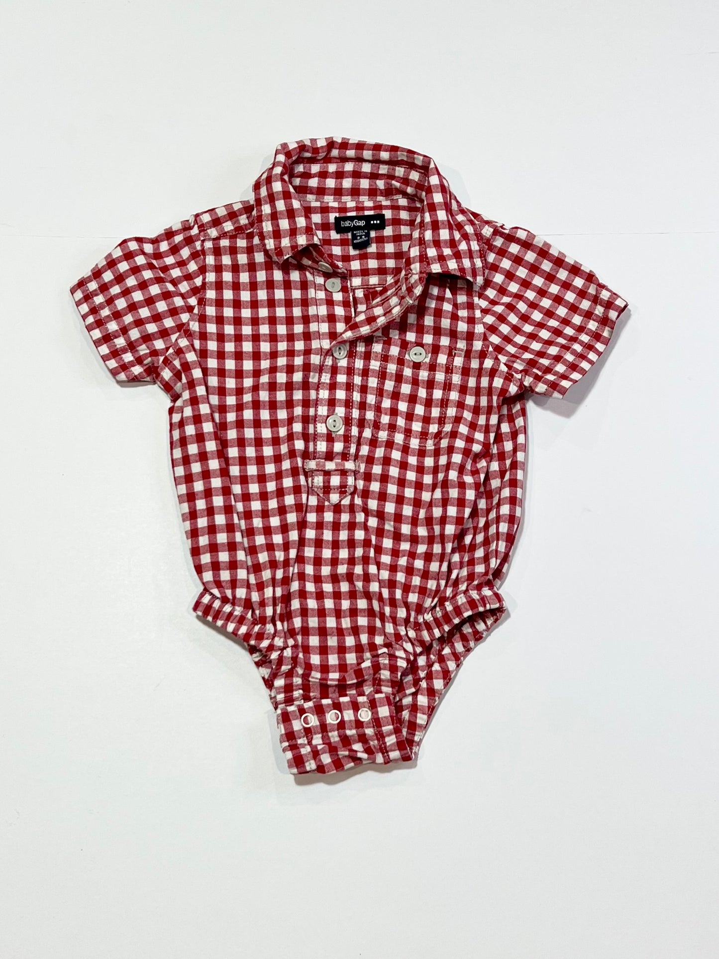 Gingham shirt bodysuit - Size 00