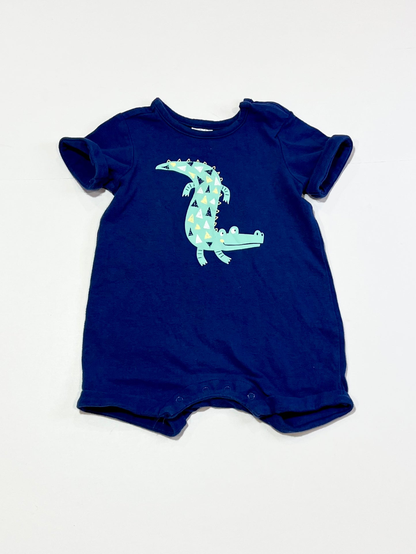 Blue croc romper - Size 00