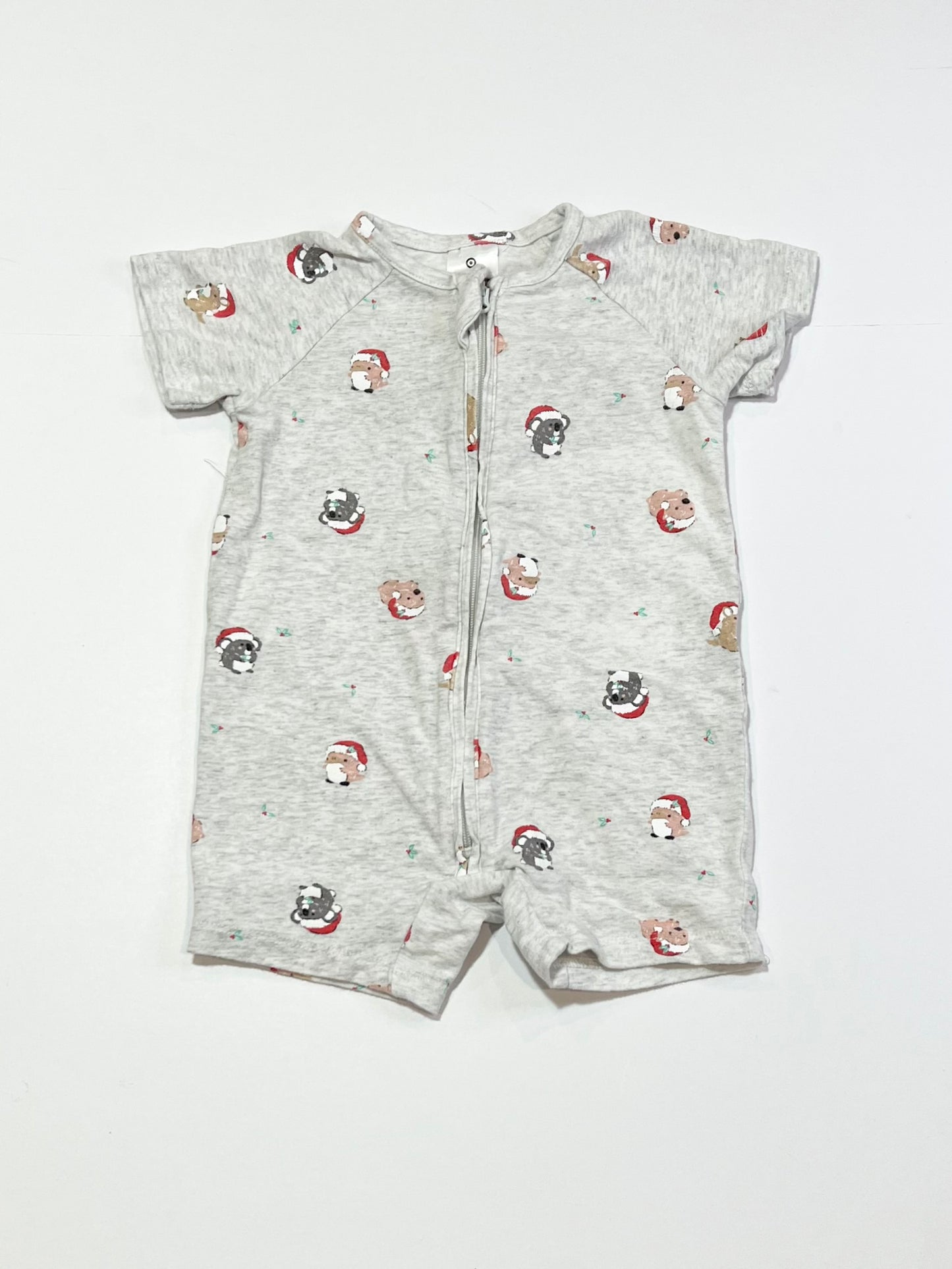 Aussie Christmas zip romper - Size 00