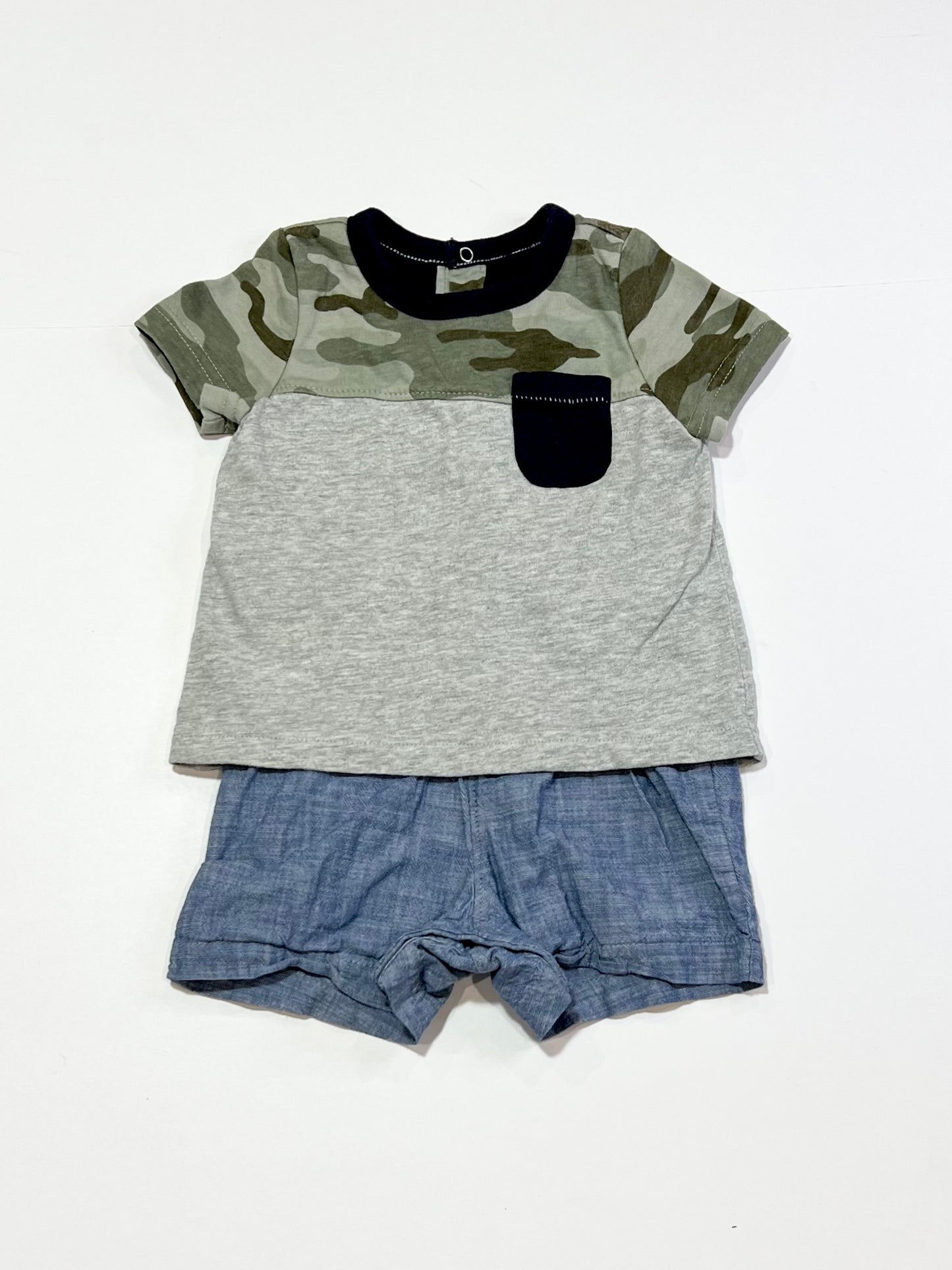 Camoflauge tee romper - Size 00