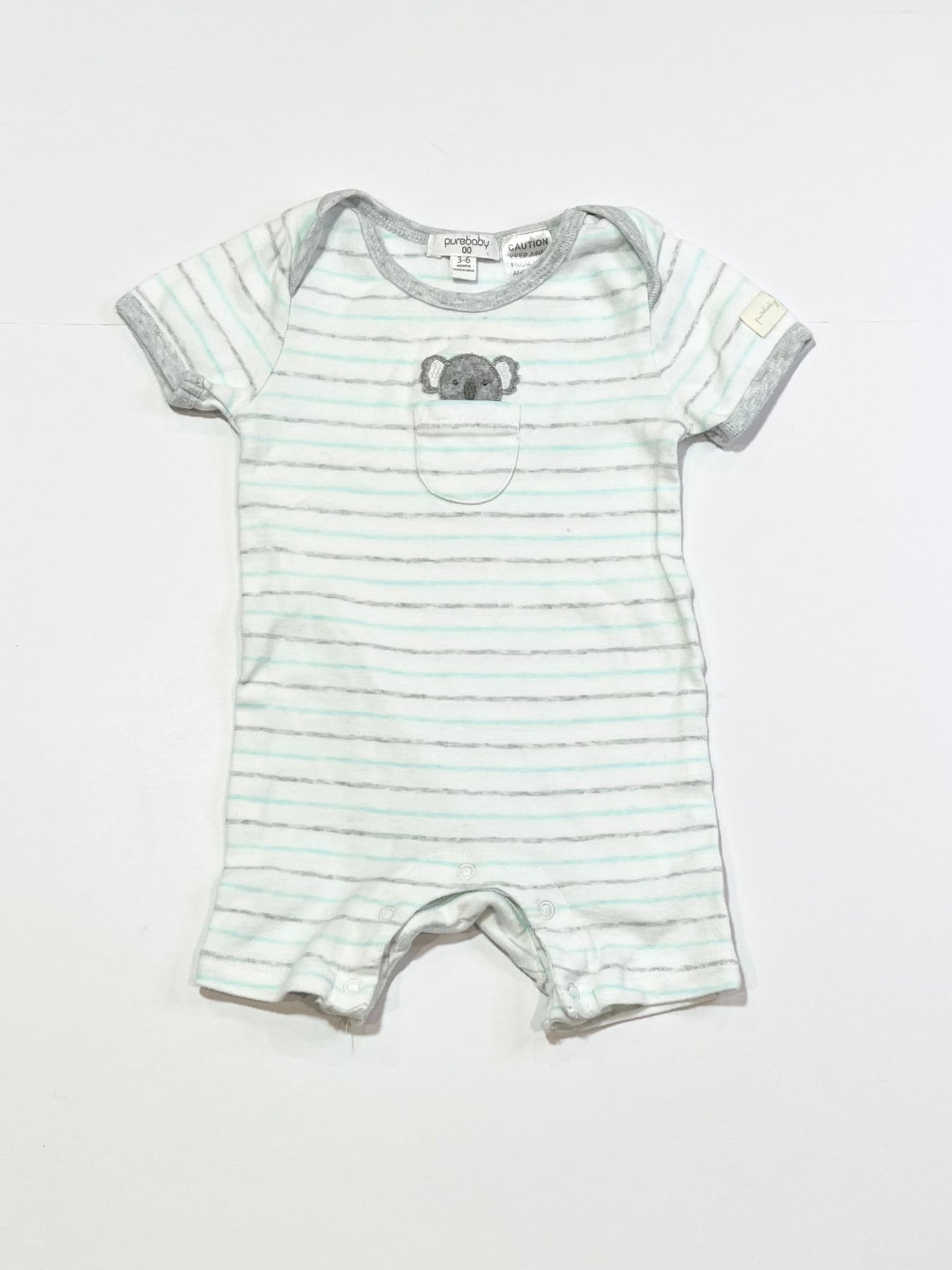 Striped koala romper - Size 00