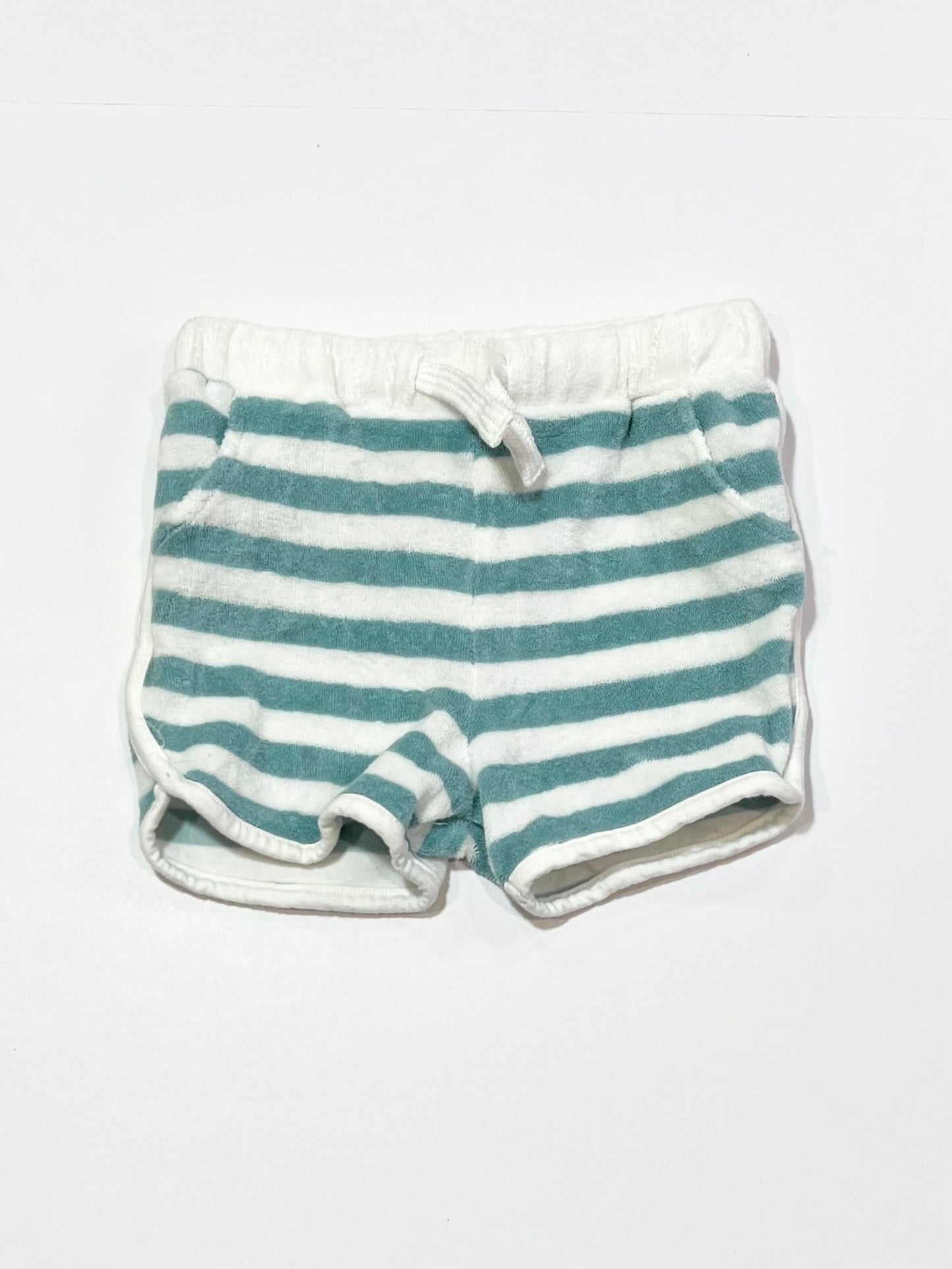 Striped terry shorts - Size 6-9 months