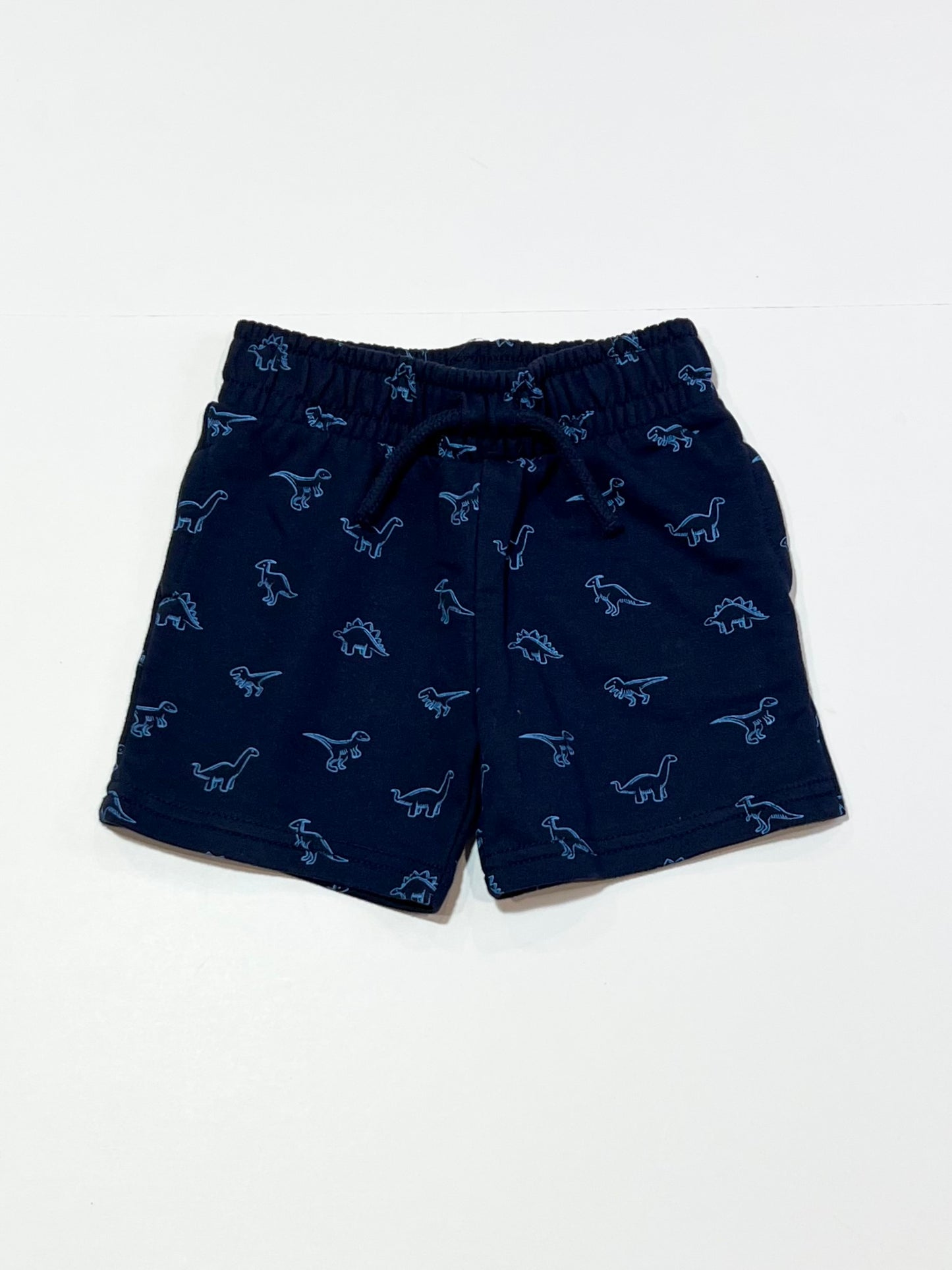 Navy dinosaur shorts - Size 9-12 months