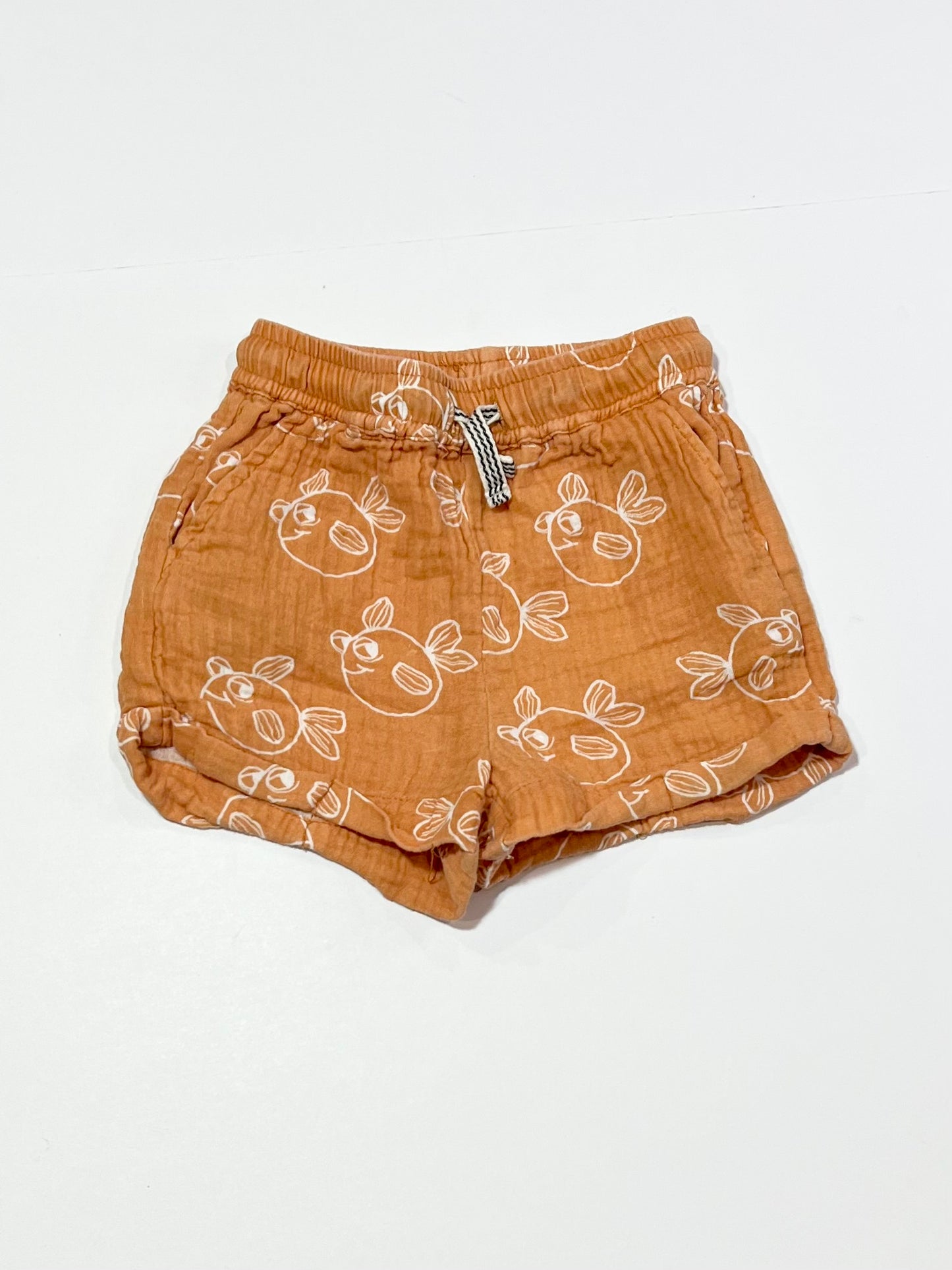 Cheesecloth fishy shorts - Size 0