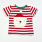 Striped Santa tee - Size 0