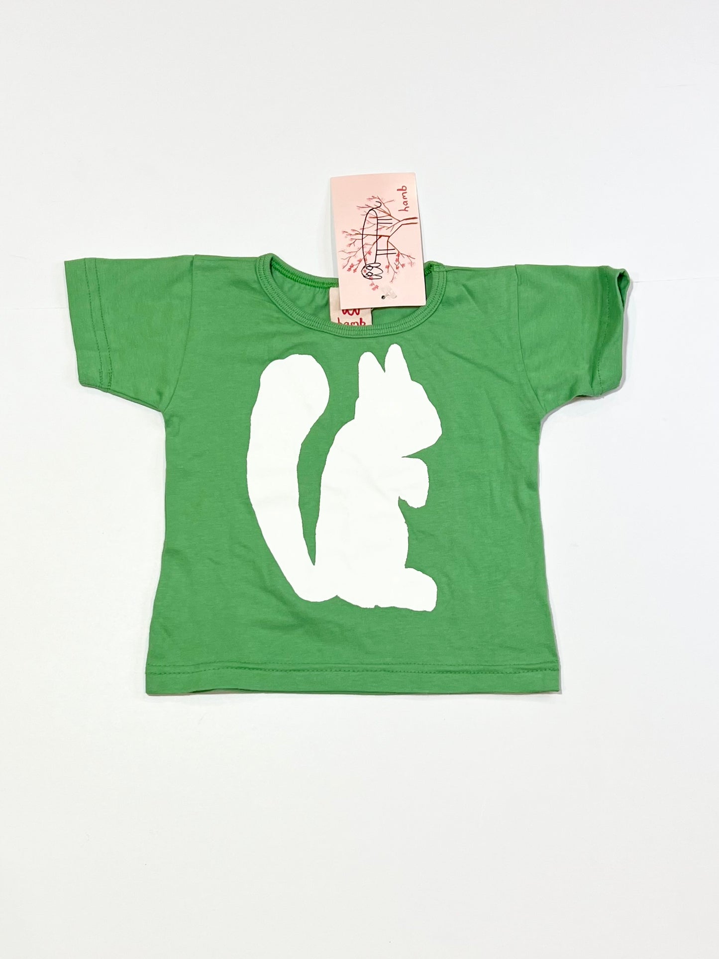 Green squirrel tee brand new - Size 0