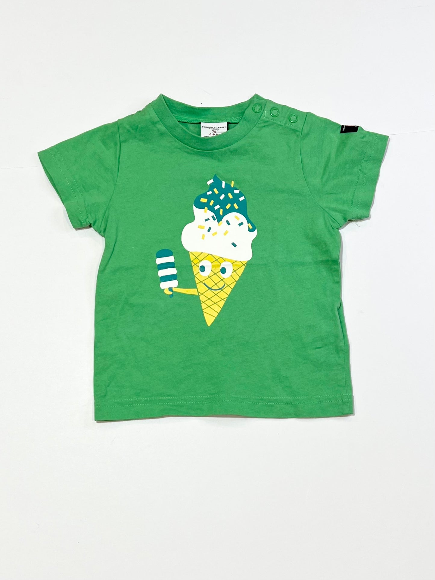 Green ice cream tee - Size 6-9 months