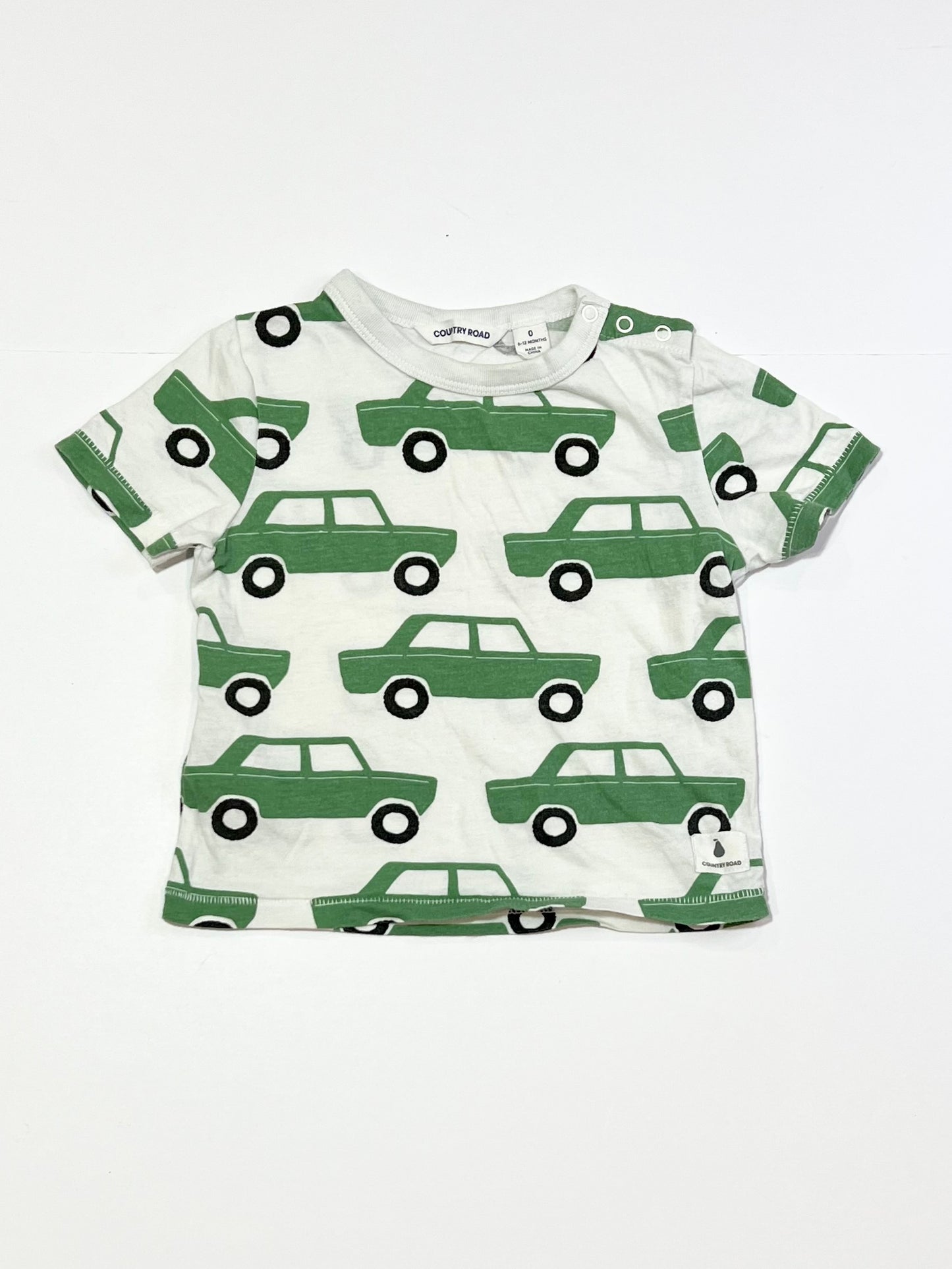 Green cars tee - Size 0