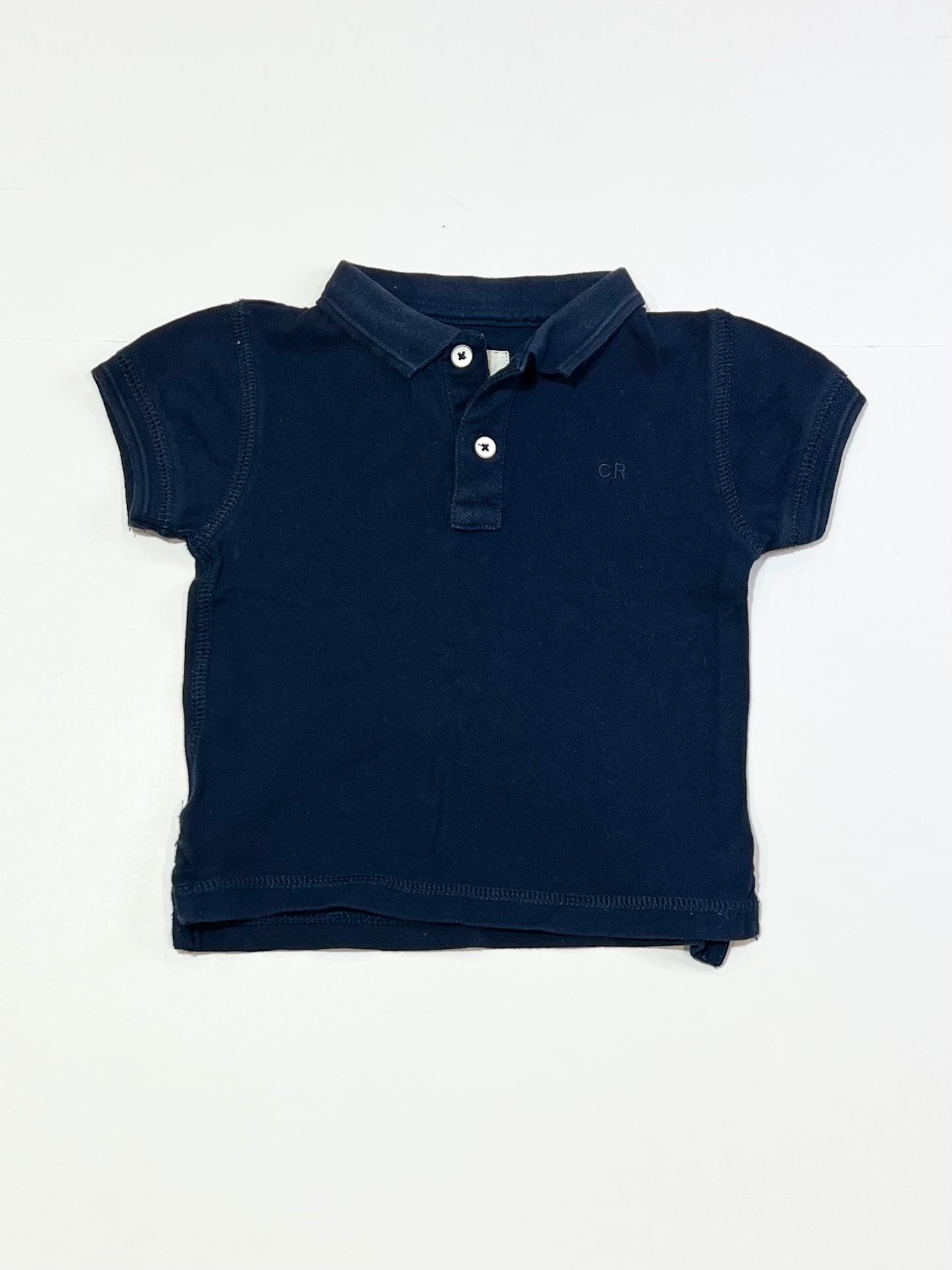 Navy polo top - Size 0