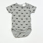 Grey whales bodysuit - Size 6-9 months