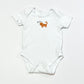 White cheetah bodysuit - Size 6-9 months