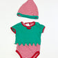 Christmas elf bodysuit and beanie - Size 0