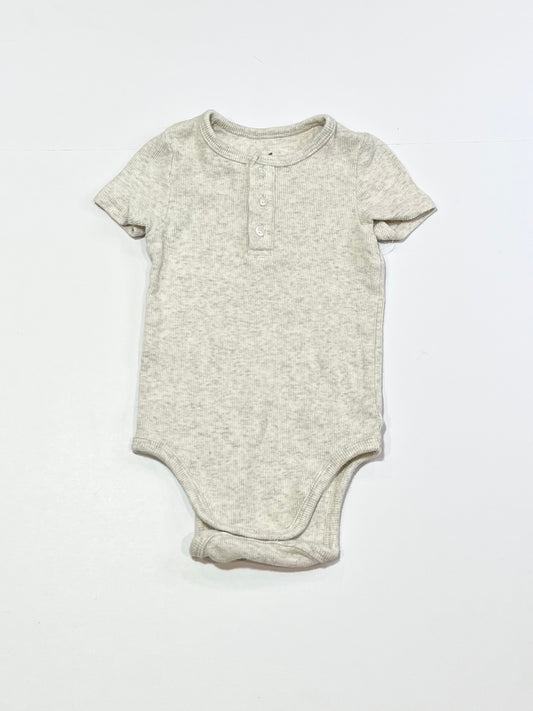 Ribbed henley bodysuit - Size 0