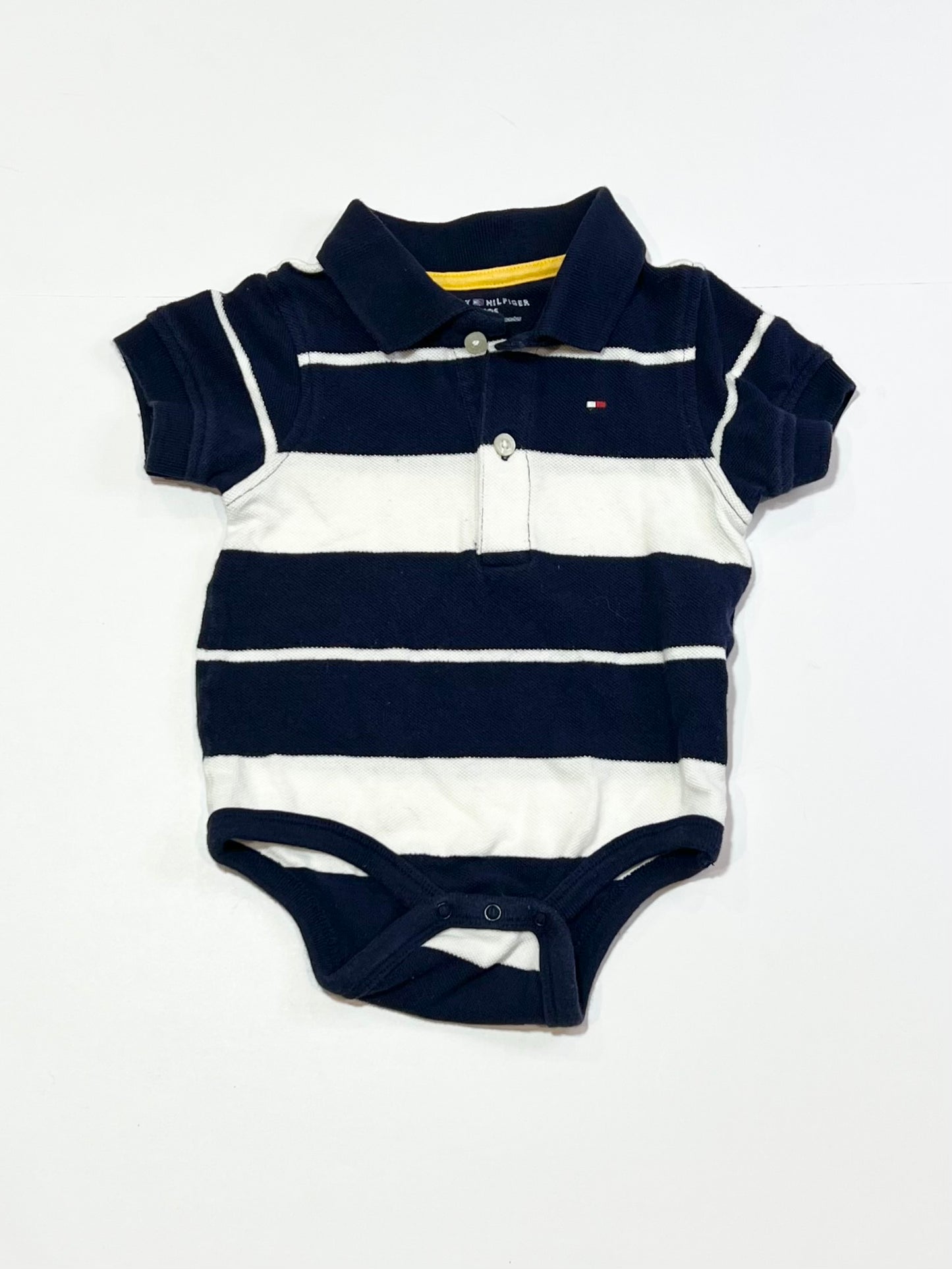 Striped polo bodysuit - Size 6-9 months
