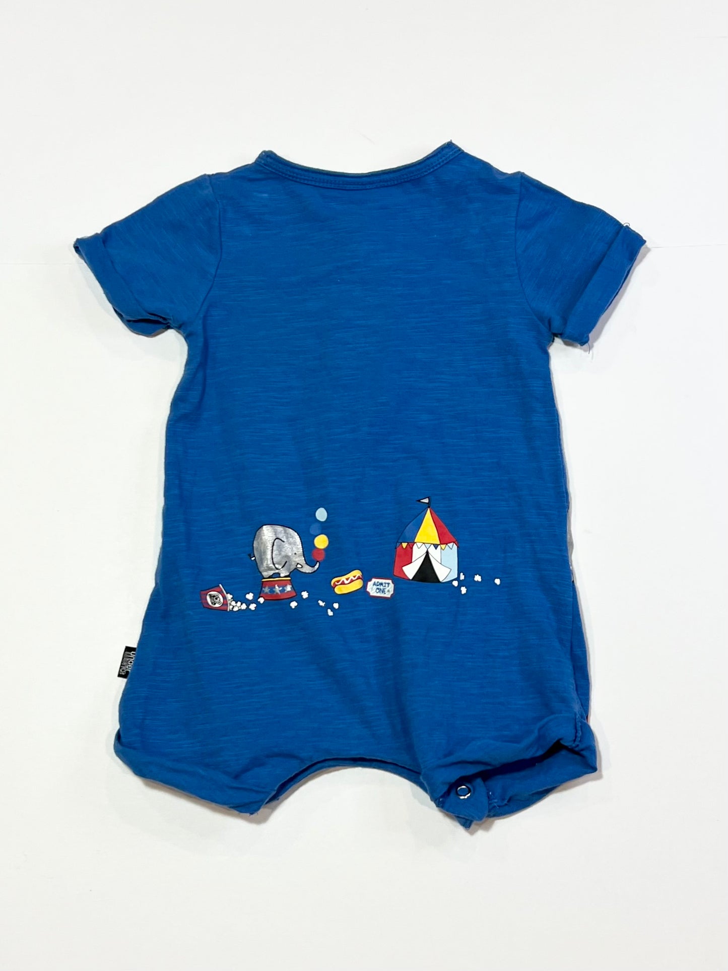 Blue elephant romper - Size 0