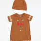 Gingerbread romper with beanie - Size 0