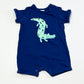 Blue croc romper - Size 0