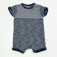 Navy striped romper - Size 6-9 months