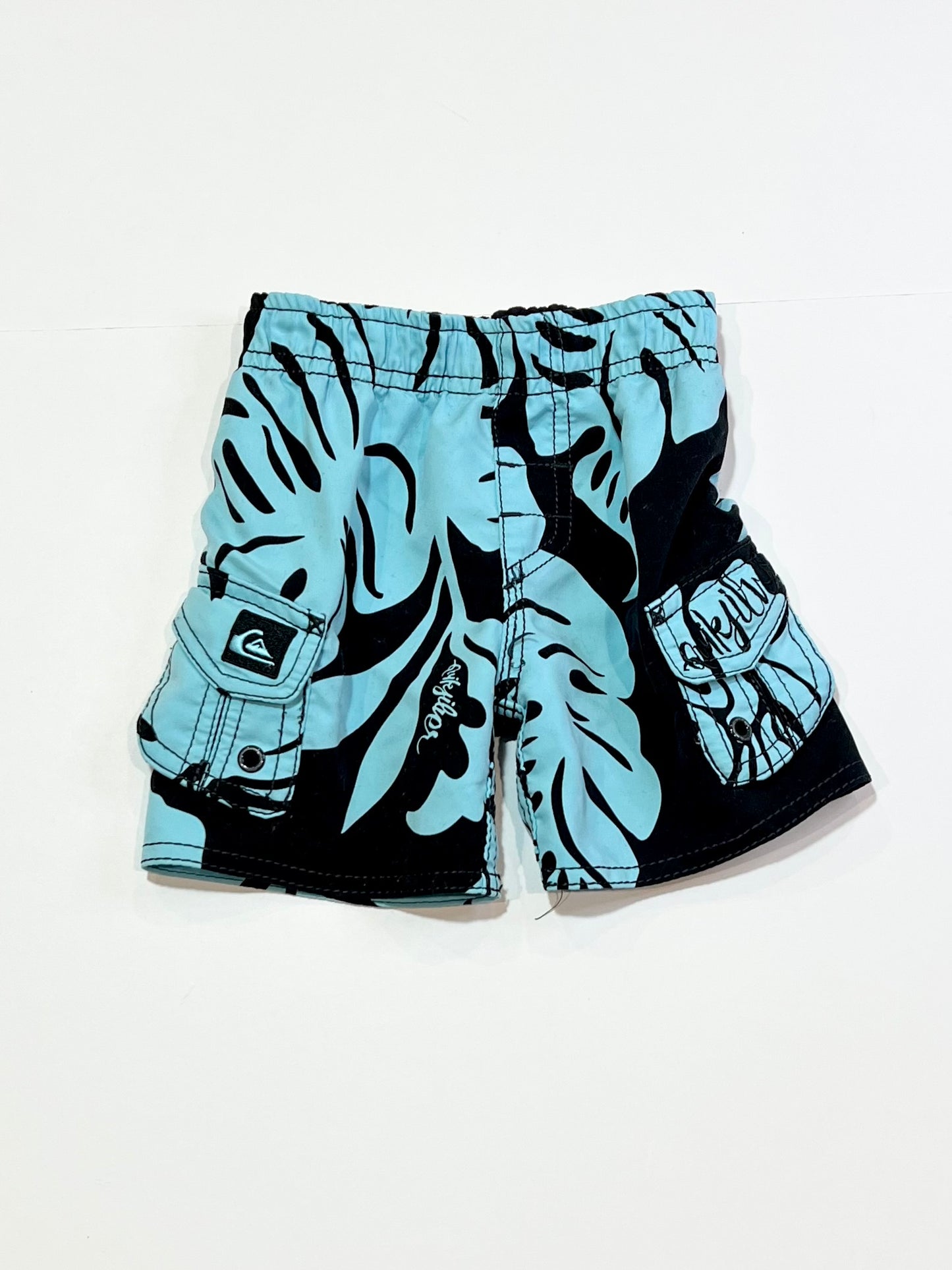 Blue leafy boardies - Size 1