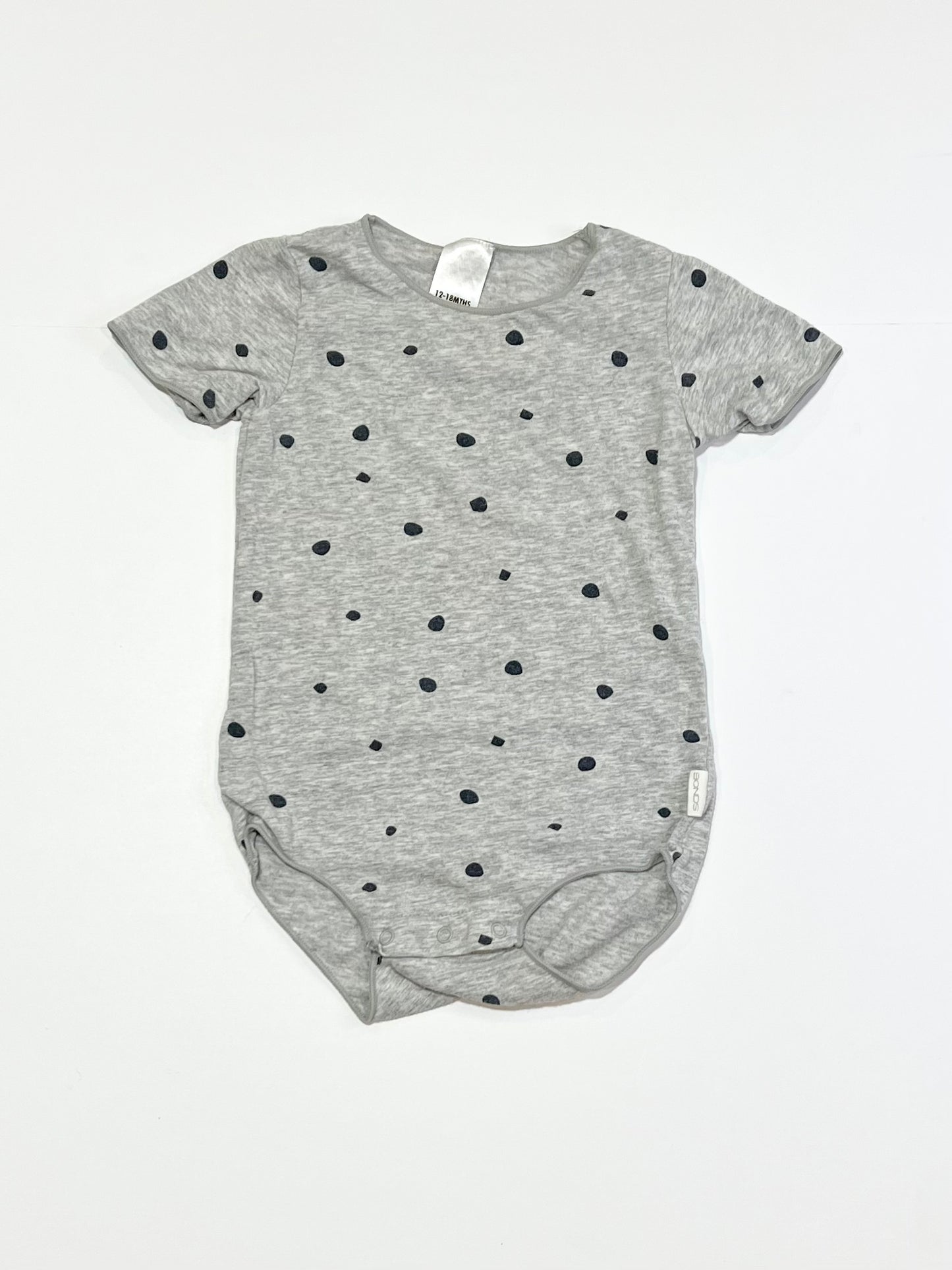 Grey spotty bodysuit - Size 1