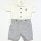 White shirt romper - Size 1
